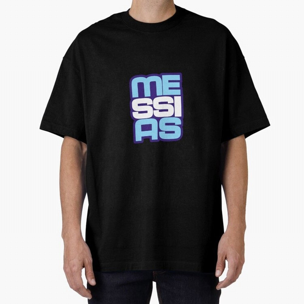 Light blue and white Messias Classic T-Shirt Celebrate Soccer Greatness during Match Day Hype around FIFA World Cup 2026 Group Stage, Neymar, Haaland and Cristiano Ronaldo, Portugal, Spain and Germany, Match Day Excitement, Supporter Culture,