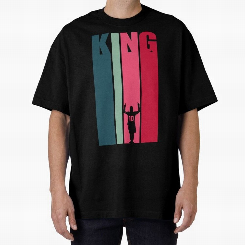 Soccer's King. Oversized T-Shirt Turn Up for the FIFA World Cup 2026 Journey through Messi, Neymar and Mbappe Highlights, France and Portugal Pride, Championship Spirit, Famous Goals, Roaring Crowds and International Football Unity; Ideal for