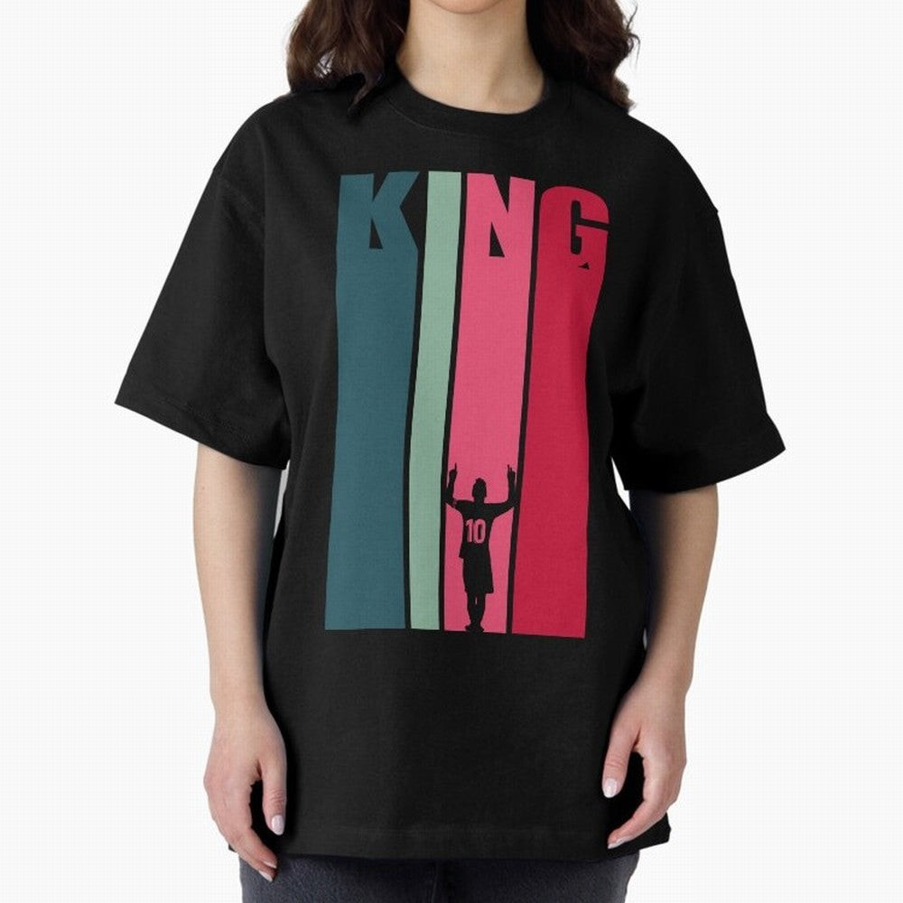 Soccer's King. Oversized T-Shirt Turn Up for the FIFA World Cup 2026 Journey through Messi, Neymar and Mbappe Highlights, France and Portugal Pride, Championship Spirit, Famous Goals, Roaring Crowds and International Football Unity; Ideal for