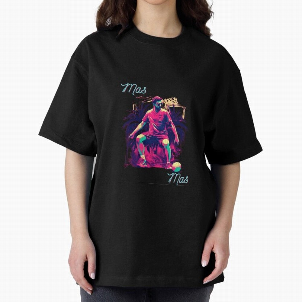 Messi Mas Messi Oversized T-Shirt Mark FIFA World Cup 2026 USA Canada Mexico Spirit, Driven by Argentina, Cristiano Ronaldo, Soccer Culture, Superstar Moments, National Team Dreams and Competitive Fire; Ideal for Passionate Fans Who Love Underdog