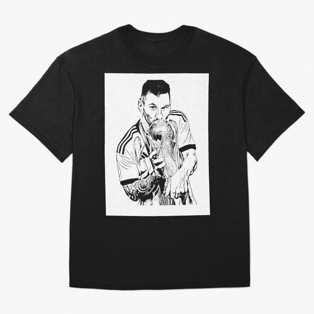 Drawing Leo Messi Classic T-Shirt Join the Global Buzz around FIFA World Cup 2026 USA Canada Mexico Spirit, Celebrating France and Portugal, Cristiano Ronaldo, Game Day Rituals, Football Legends, Country Pride and the Road to the Final; Perfect for