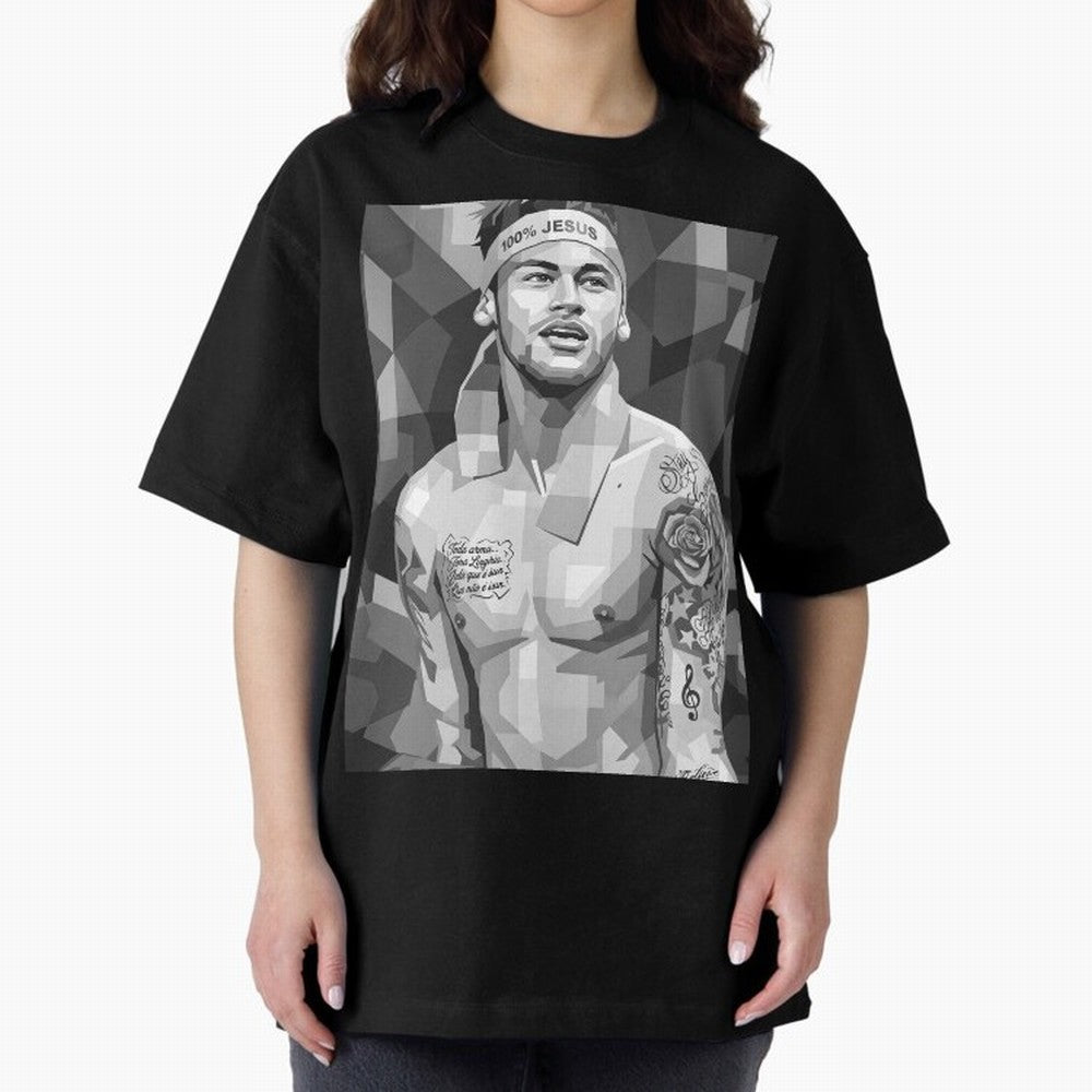 Neymar Grayscale Classic T-Shirt Celebrate Supporters United by Match Day Hype around FIFA World Cup 2026, Messi, Neymar and Mbappe, Spain and Netherlands, Retro Football Energy, Iconic Rivalries, Trophy Chase Drama and Stadium Atmosphere; Made for