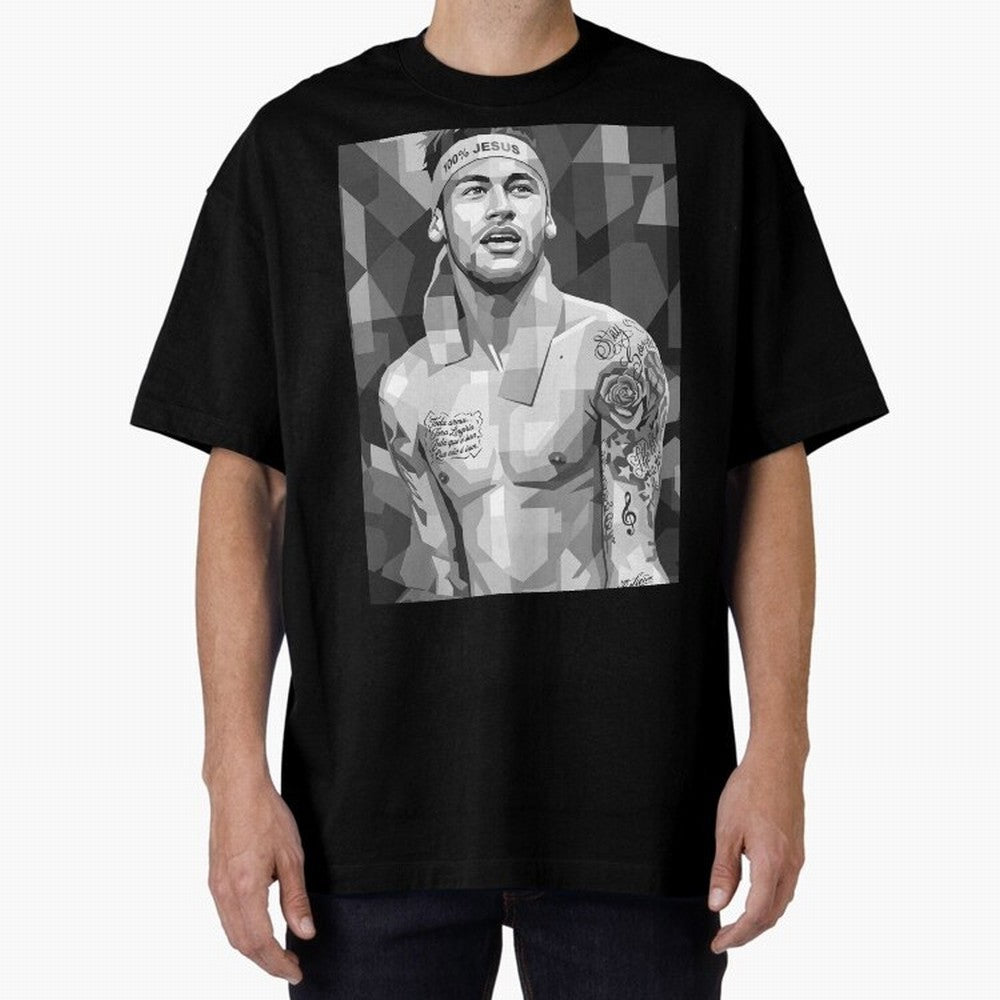 Neymar Grayscale Classic T-Shirt Celebrate Supporters United by Match Day Hype around FIFA World Cup 2026, Messi, Neymar and Mbappe, Spain and Netherlands, Retro Football Energy, Iconic Rivalries, Trophy Chase Drama and Stadium Atmosphere; Made for