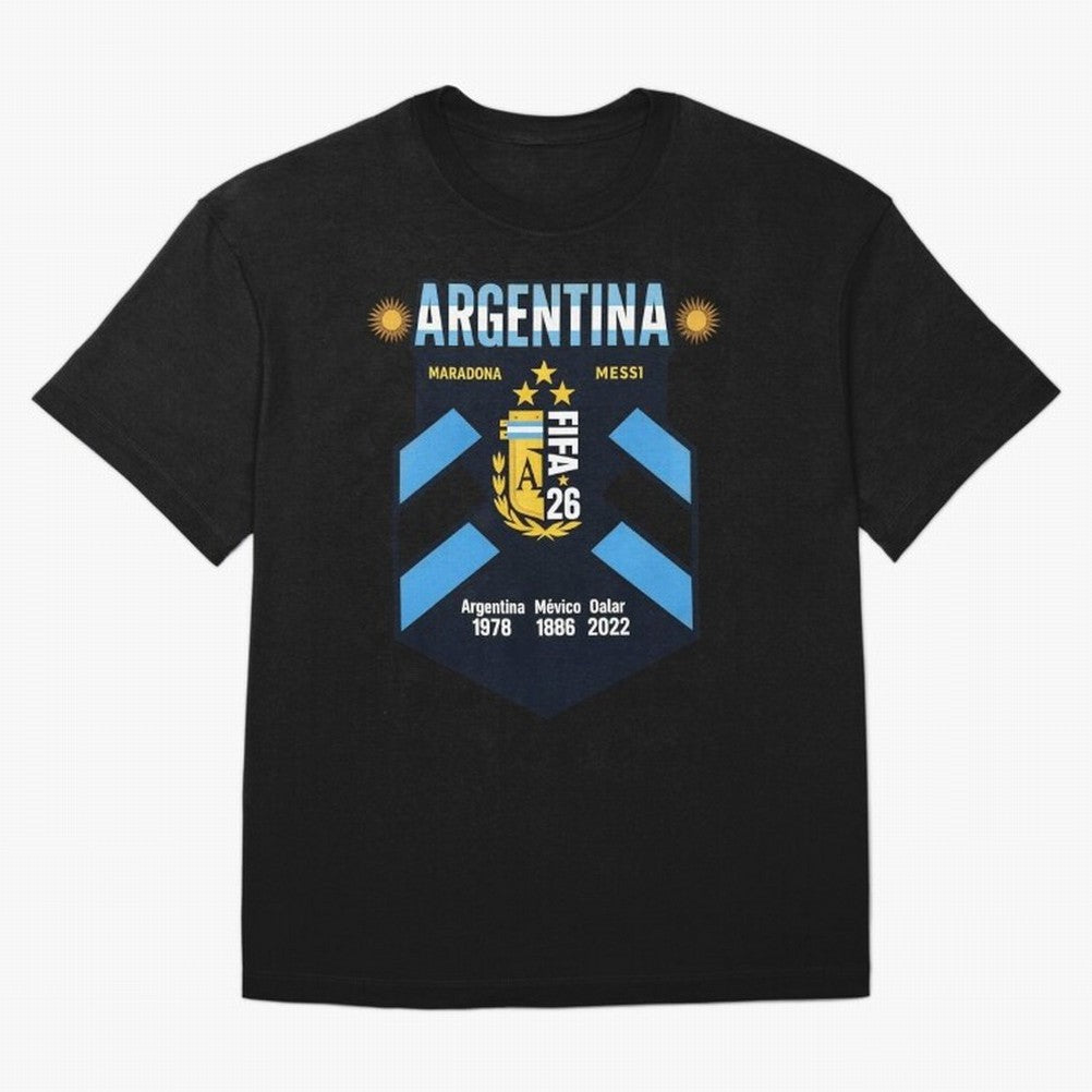 Argentina Football Champions Legacy Badge Design Active T-Shirt Capture FIFA World Cup 2026 USA Canada Mexico for Fans of Neymar, Haaland and Cristiano Ronaldo and France, Bringing Championship Spirit, Famous Goals, Roaring Crowds and International