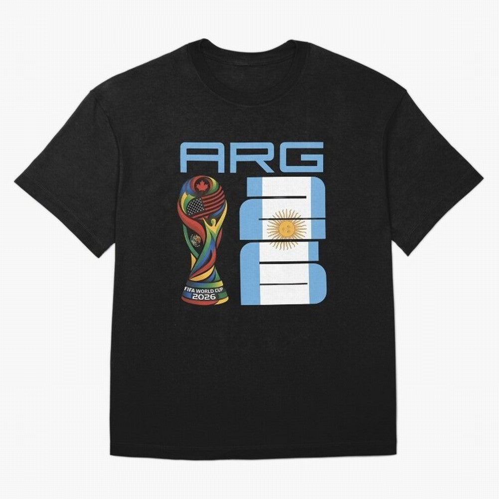 Argentina World Cup 2026 Soccer Fan Art - ARG Albiceleste Essential T-Shirt Celebrate Global Passion for FIFA World Cup 2026 USA Canada Mexico for Fans of Mbappe and Neymar and Portugal, Bringing Football Festival Excitement, Trophy Ambitions,