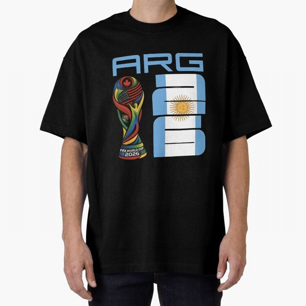 Argentina World Cup 2026 Soccer Fan Art - ARG Albiceleste Essential T-Shirt Celebrate Global Passion for FIFA World Cup 2026 USA Canada Mexico for Fans of Mbappe and Neymar and Portugal, Bringing Football Festival Excitement, Trophy Ambitions,