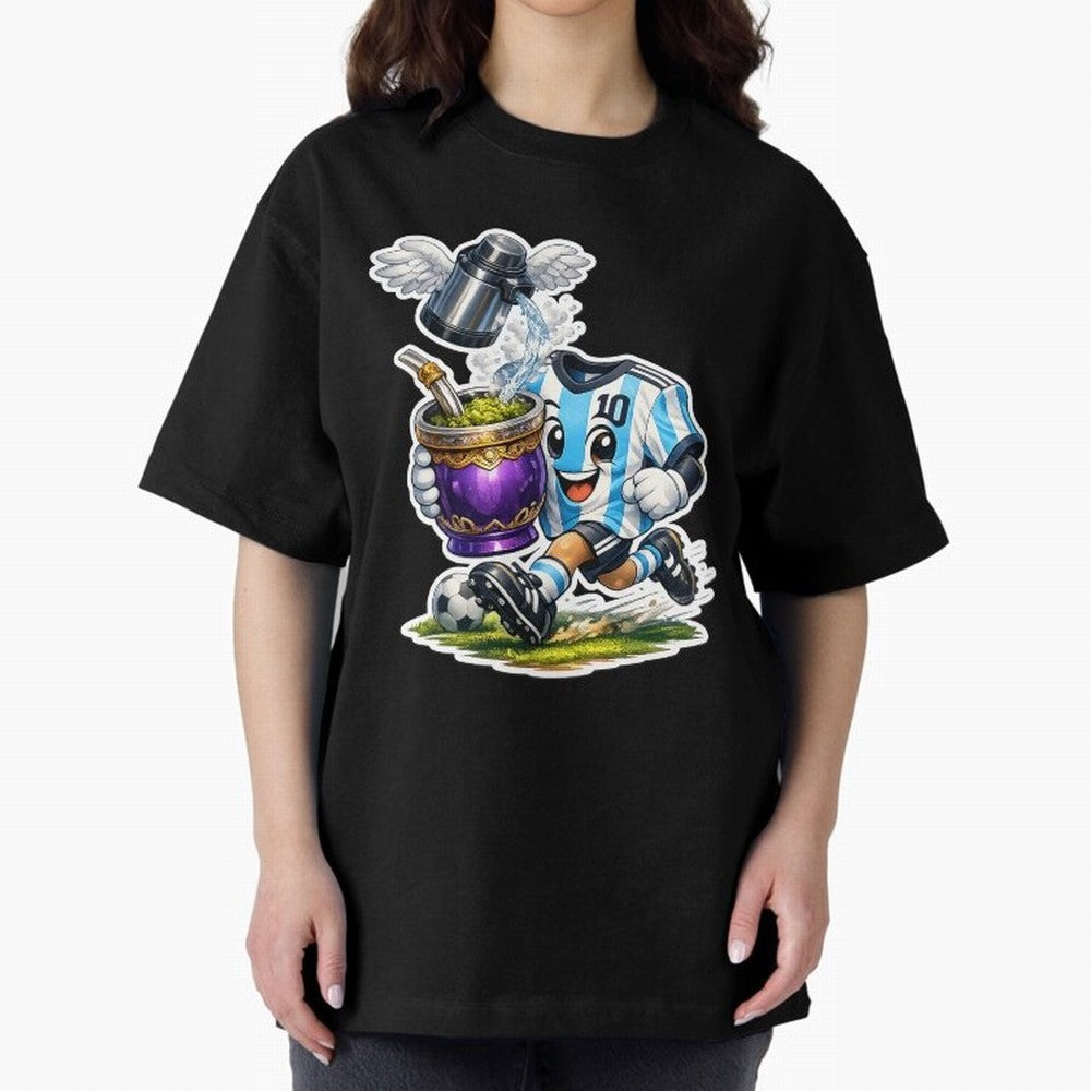 Vamos Argentina ¨C Mate & Football Forever - Argentina Football Mate Mascot - Messi 10 Soccer Fan Art Classic T-Shirt Make Memories around the FIFA World Cup 2026 Journey through Cristiano Ronaldo Highlights, France Pride, Goal Celebration Energy,