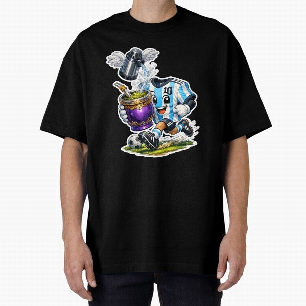Vamos Argentina ¨C Mate & Football Forever - Argentina Football Mate Mascot - Messi 10 Soccer Fan Art Classic T-Shirt Make Memories around the FIFA World Cup 2026 Journey through Cristiano Ronaldo Highlights, France Pride, Goal Celebration Energy,