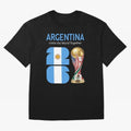 World Cup 2026, ARGENTINA Oversized T-Shirt Show Your Love for the FIFA World Cup 2026 Group Stage Journey through Mbappe Highlights, Argentina and Brazil Pride, Retro Football Energy, Iconic Rivalries, Trophy Chase Drama and Stadium Atmosphere;