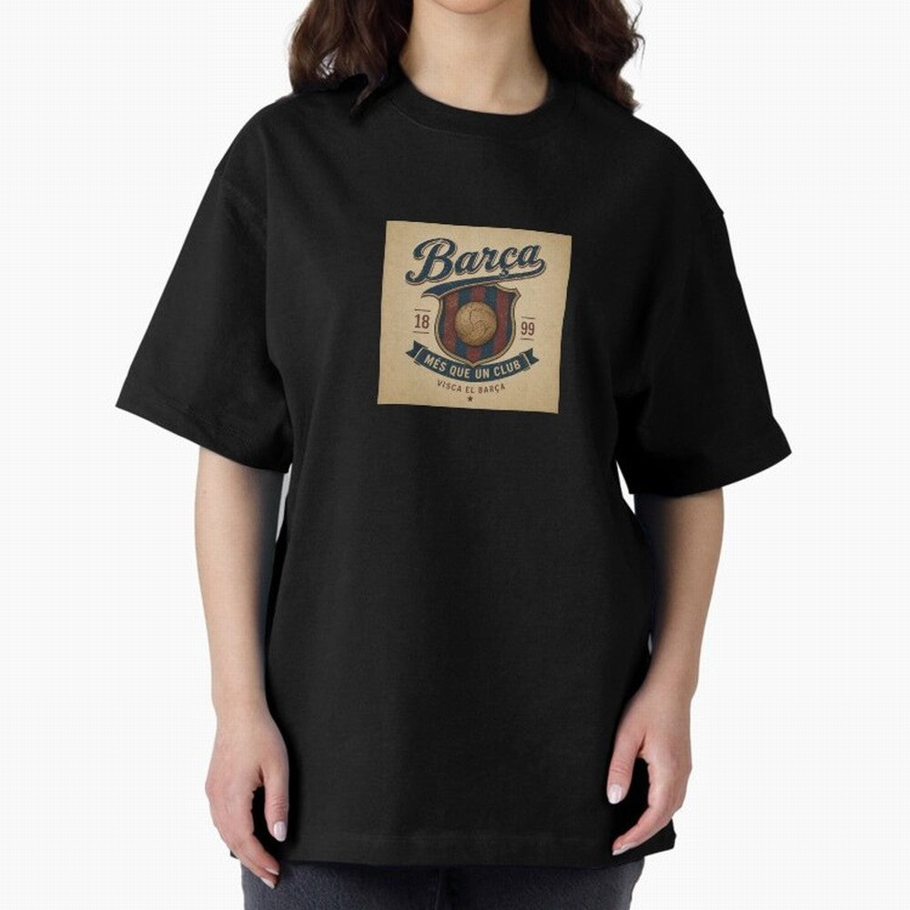 Bar?a Oversized T-Shirt Show Your Tournament Heart for FIFA World Cup 2026 for Fans of Messi and Cristiano Ronaldo and Brazil, Bringing Match Day Excitement, Supporter Culture, Golden Goals and Global Football Passion; Great for Watch Parties,