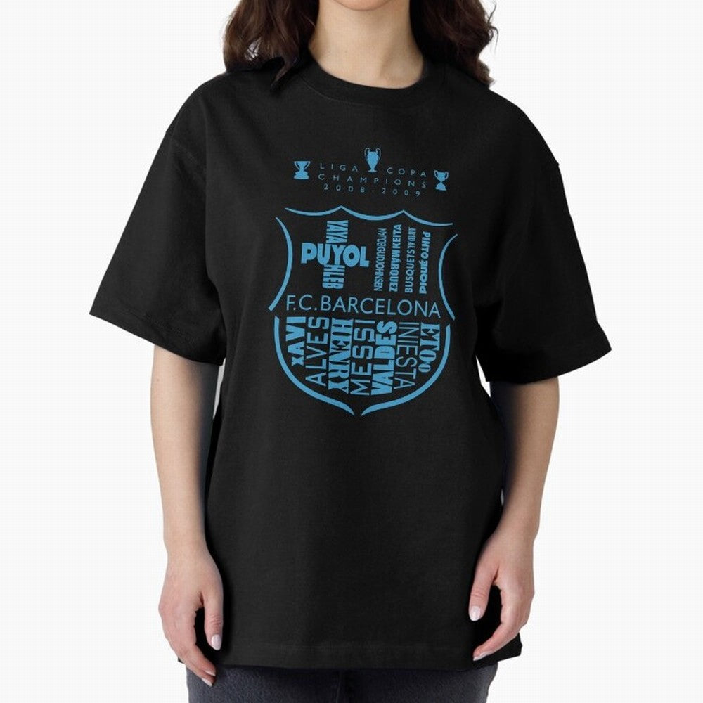 FC Barcelona three-time champion Oversized T-Shirt Relive the Noise and Pride of FIFA World Cup 2026 Group Stage Centered on Messi, CR7 and Mbappe, Germany Energy, Football Festival Excitement, Trophy Ambitions, Country Rivalries and Star Player
