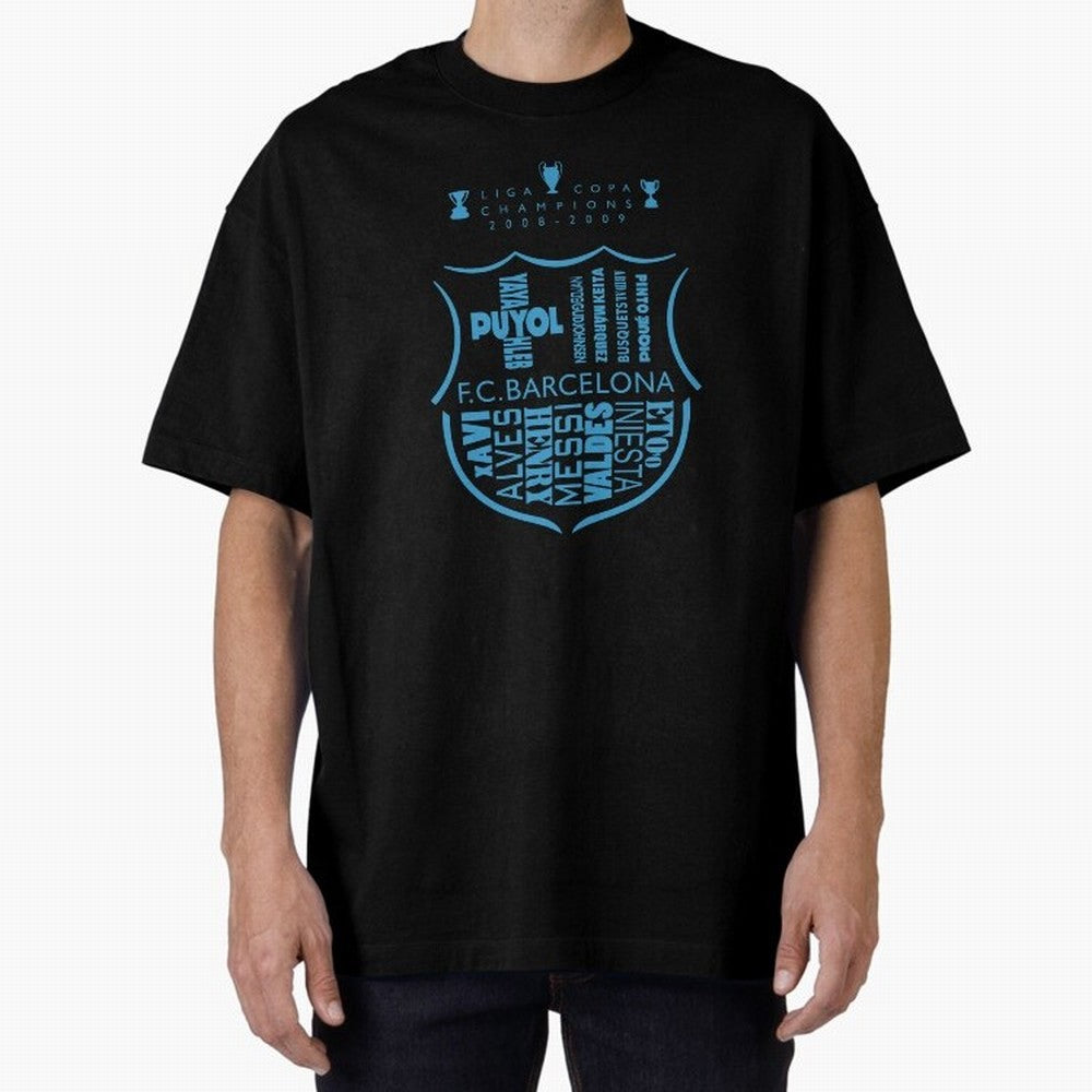FC Barcelona three-time champion Oversized T-Shirt Relive the Noise and Pride of FIFA World Cup 2026 Group Stage Centered on Messi, CR7 and Mbappe, Germany Energy, Football Festival Excitement, Trophy Ambitions, Country Rivalries and Star Player