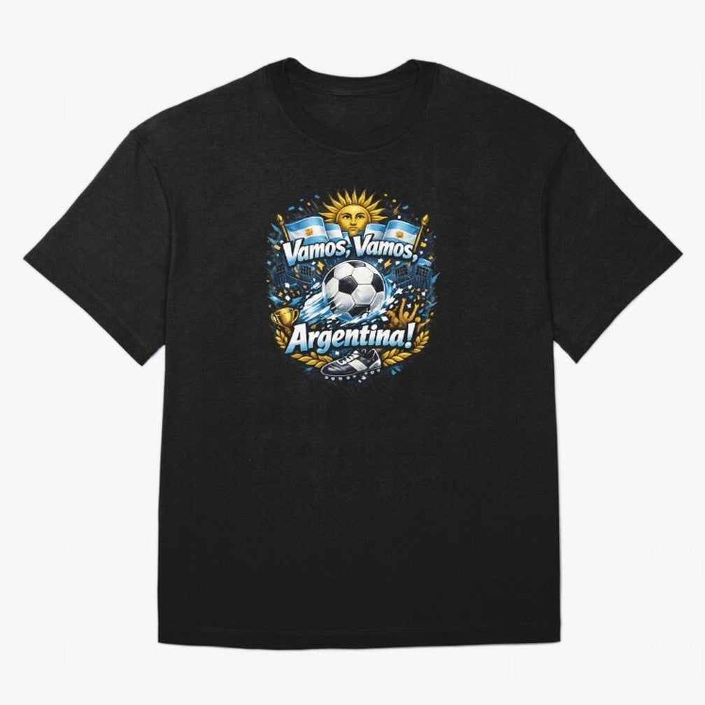 Argentina football 2026 Oversized T-Shirt Follow the Final Road of FIFA World Cup 2026 USA Canada Mexico Spirit, Driven by Spain, Messi, Worldwide Fan Energy, Dramatic Goals, Stadium Lights and Championship Celebrations; Made for Die Hard