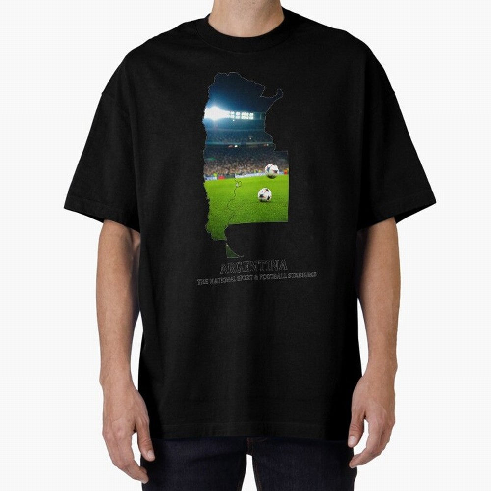 Argentina Map Art - Football Passion & National Stadiums Design Classic T-Shirt Experience the Global Stage of FIFA World Cup 2026 Spirit, Highlighting Portugal, Spain and Germany, Messi, Game Day Rituals, Football Legends, Country Pride and the