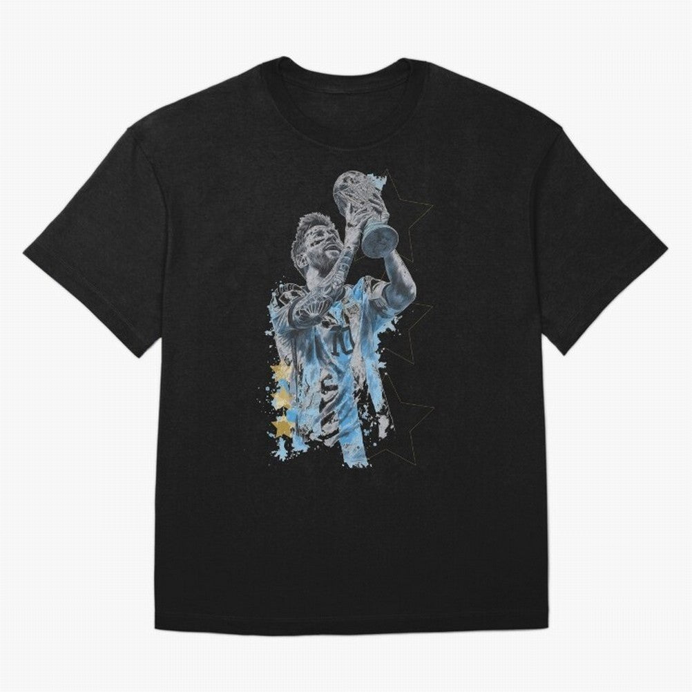 Messi with the World Cup Classic T-Shirt Spotlight FIFA World Cup 2026 Spirit, Featuring Argentina, France and Brazil, Messi, Worldwide Fan Energy, Dramatic Goals, Stadium Lights and Championship Celebrations; Perfect for People Who Love Argentina,