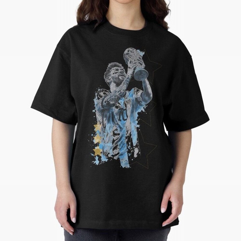 Messi with the World Cup Classic T-Shirt Spotlight FIFA World Cup 2026 Spirit, Featuring Argentina, France and Brazil, Messi, Worldwide Fan Energy, Dramatic Goals, Stadium Lights and Championship Celebrations; Perfect for People Who Love Argentina,