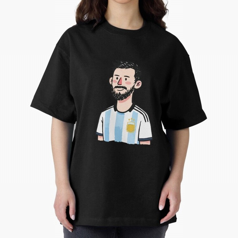 Argentina Soccer Football Player Oversized T-Shirt Live for the Drama of FIFA World Cup 2026 Group Stage for Fans of Cristiano Ronaldo, Haaland and CR7 and France, Bringing Retro Football Energy, Iconic Rivalries, Trophy Chase Drama and Stadium