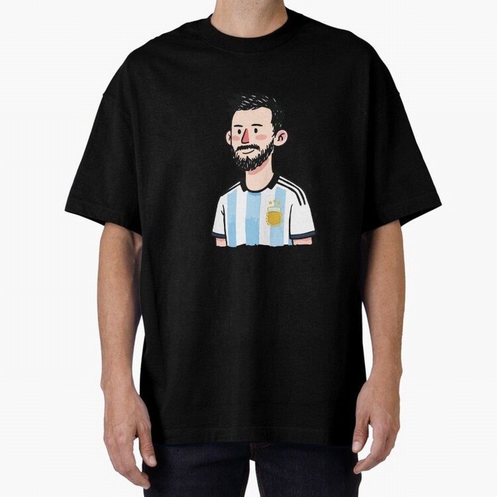 Argentina Soccer Football Player Oversized T-Shirt Live for the Drama of FIFA World Cup 2026 Group Stage for Fans of Cristiano Ronaldo, Haaland and CR7 and France, Bringing Retro Football Energy, Iconic Rivalries, Trophy Chase Drama and Stadium