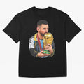 Messi celebrating the 2022 World Cup victory Classic T-Shirt Cheer for Global Football Passion for FIFA World Cup 2026, Connected to Mbappe and Neymar, Brazil, Portugal and Argentina, Vintage Soccer Flavor, Modern Football Stars, National Flags and