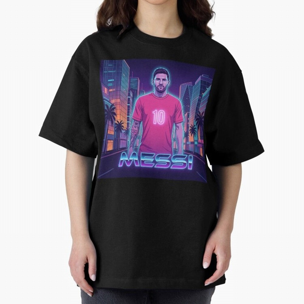 Inter Miami Football Legend Messi Cyberpunk Retro Futurist Design Classic T-Shirt Cheer through Every Moment of Global Football Passion for FIFA World Cup 2026 Group Stage, Built around CR7, England, Championship Spirit, Famous Goals, Roaring