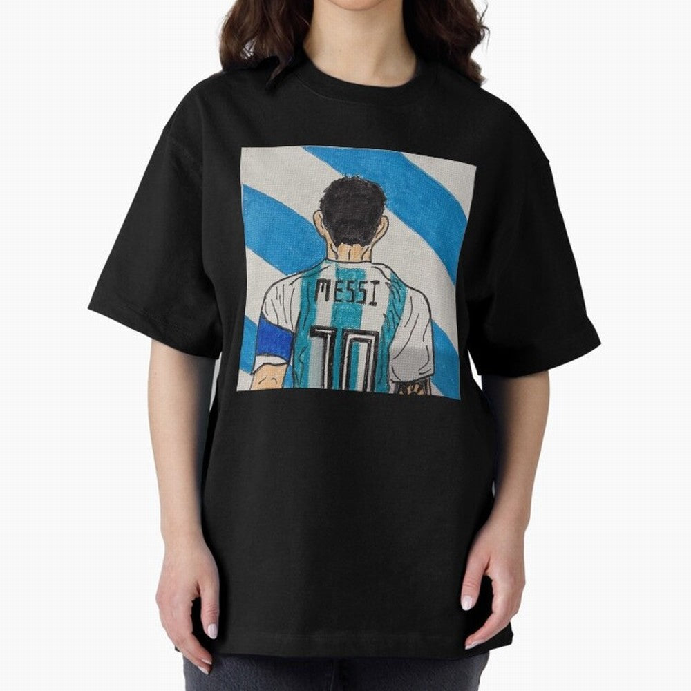Messi Artwork Oversized T-Shirt Follow the Final Road of FIFA World Cup 2026 Inspired by Haaland, France Energy, Football History, Final Match Energy, Crowd Noise and Once in a Lifetime Moments; Perfect for Fans, Collectors, Family Gatherings,