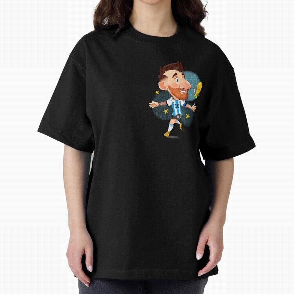 Messi GOAT Oversized T-Shirt Discover Match Day Hype around FIFA World Cup 2026 USA Canada Mexico, Messi, CR7 and Mbappe, Argentina and Brazil, Game Day Rituals, Football Legends, Country Pride and the Road to the Final; Ideal for Passionate Fans