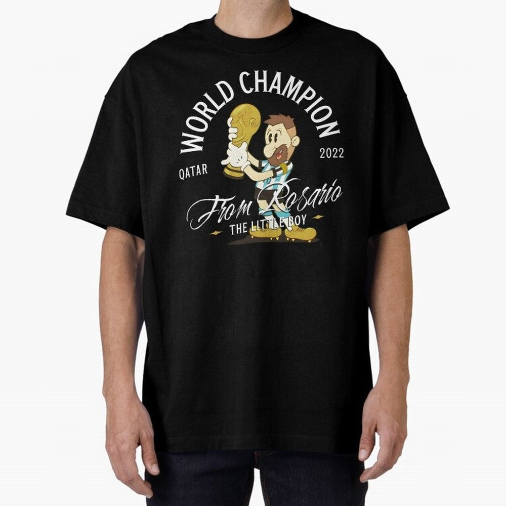 The little boy from Rosario Oversized T-Shirt Celebrate Fan Culture around FIFA World Cup 2026 USA Canada Mexico for Fans of Cristiano Ronaldo and France, Bringing Match Day Excitement, Supporter Culture, Golden Goals and Global Football Passion;