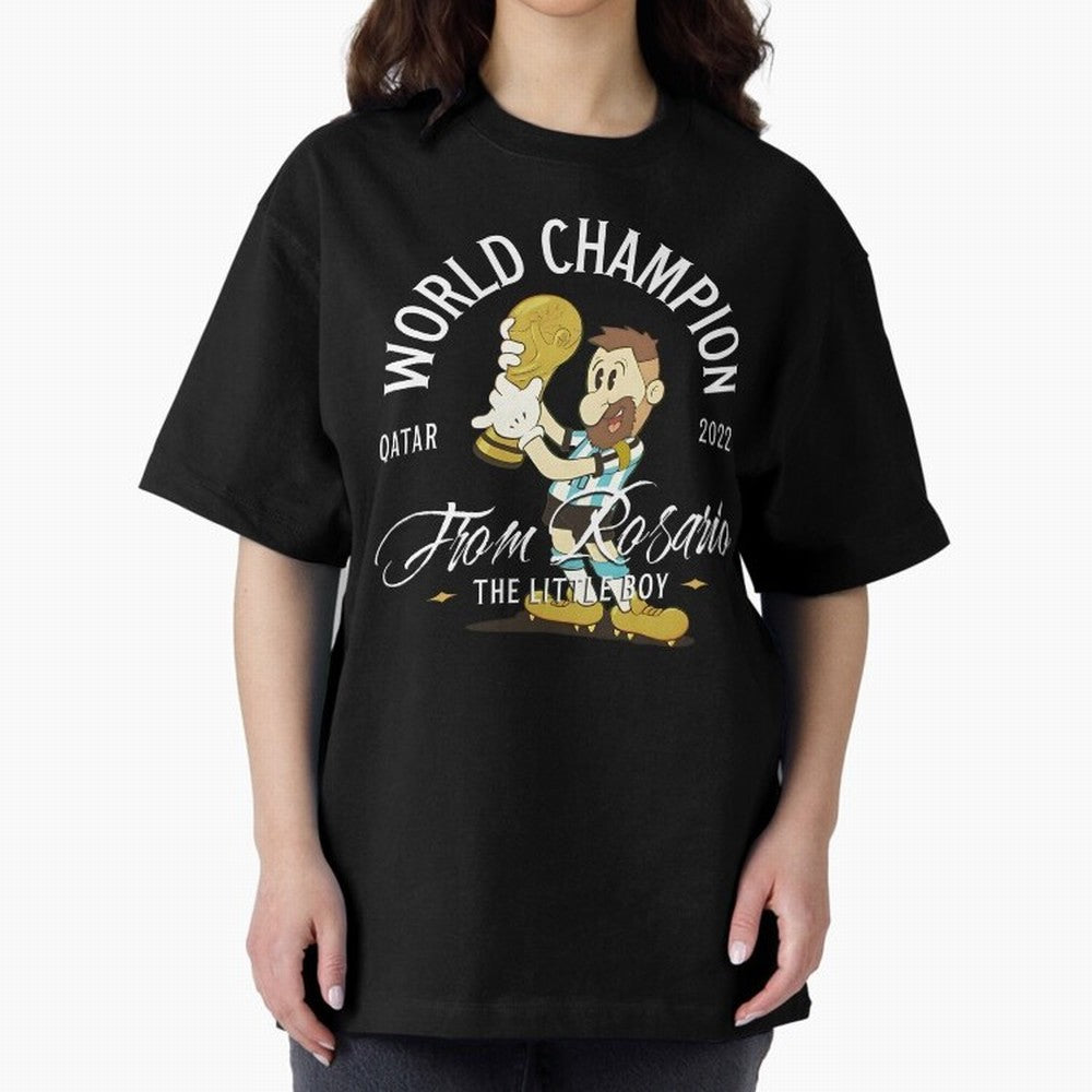 The little boy from Rosario Oversized T-Shirt Celebrate Fan Culture around FIFA World Cup 2026 USA Canada Mexico for Fans of Cristiano Ronaldo and France, Bringing Match Day Excitement, Supporter Culture, Golden Goals and Global Football Passion;