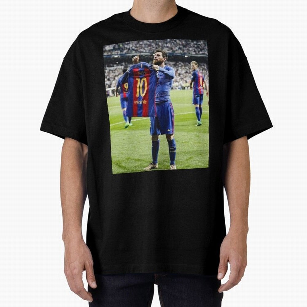 Lional Messi Poster Design Oversized T-Shirt Keep the Legacy of FIFA World Cup 2026 for Fans of Messi, Neymar and Mbappe and England and Germany, Bringing Fan Favorite Moments, National Team Passion, Big Match Drama and Soccer History; Great for