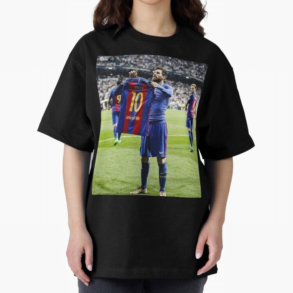 Lional Messi Poster Design Oversized T-Shirt Keep the Legacy of FIFA World Cup 2026 for Fans of Messi, Neymar and Mbappe and England and Germany, Bringing Fan Favorite Moments, National Team Passion, Big Match Drama and Soccer History; Great for