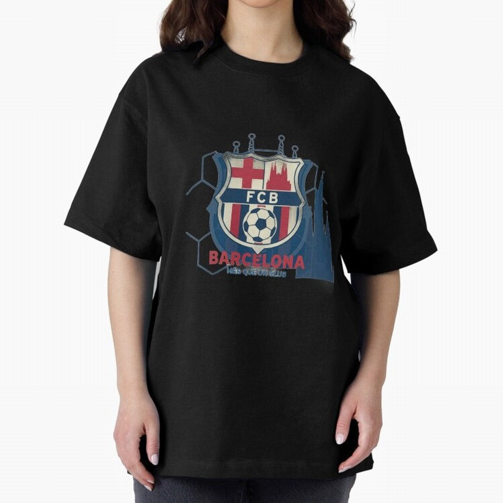 FCB Minimalist - Football Fan Design Oversized T-Shirt Bring Global Tournament Vibes to Global Football Passion for FIFA World Cup 2026, Made for CR7, Brazil, Supporter Pride, Iconic Celebrations, Legendary Names and Global Match Day Energy; Ideal