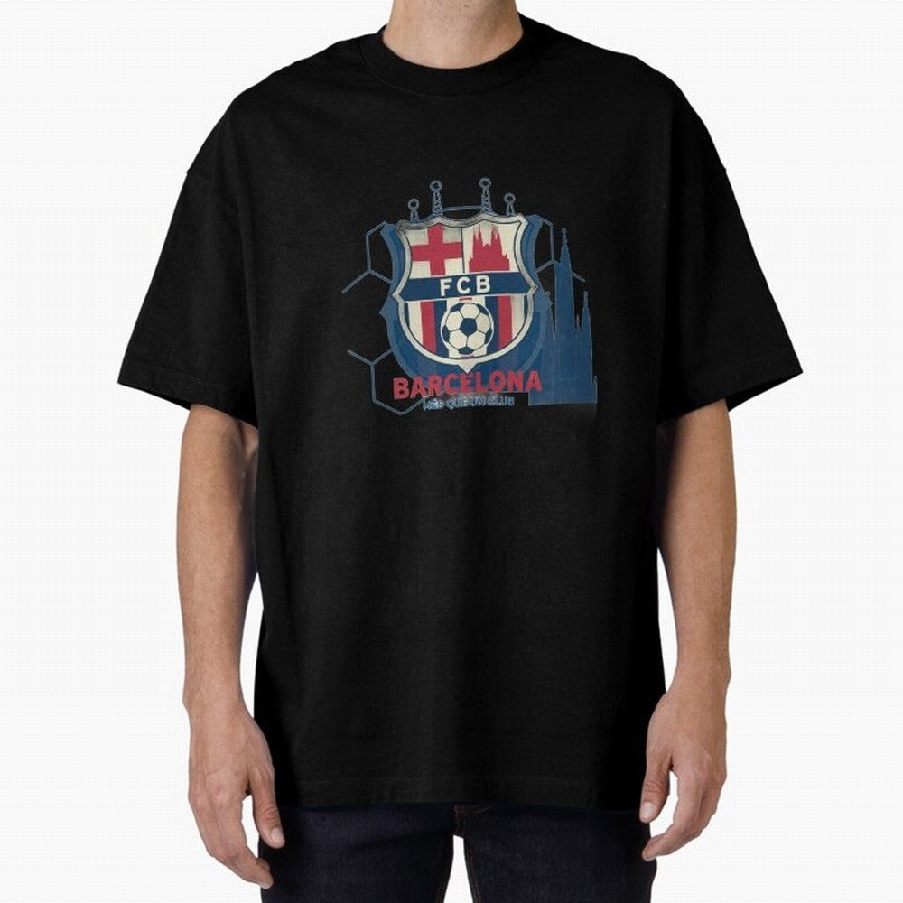 FCB Minimalist - Football Fan Design Oversized T-Shirt Bring Global Tournament Vibes to Global Football Passion for FIFA World Cup 2026, Made for CR7, Brazil, Supporter Pride, Iconic Celebrations, Legendary Names and Global Match Day Energy; Ideal