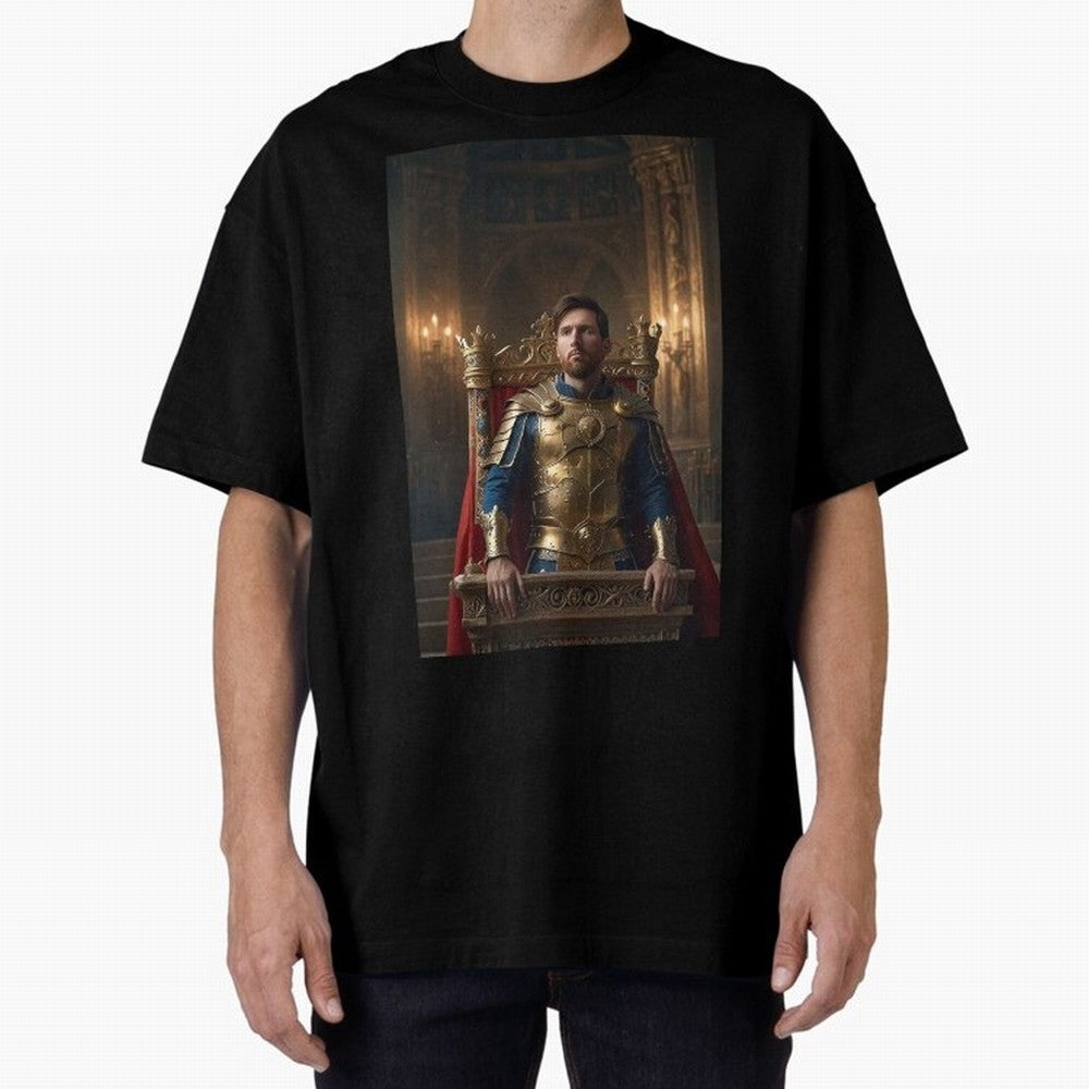 Messi the King 1 Oversized T-Shirt Step into FIFA World Cup 2026 Spirit, Centered on Argentina, France and Brazil, Messi and Cristiano Ronaldo, Goal Celebration Energy, Supporter Heritage, Football Icons and Worldwide Tournament Joy; Built for