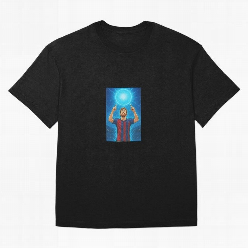 Barcelona Genkidama God Oversized T-Shirt Cheer for the FIFA World Cup 2026 Journey through CR7 and Messi Highlights, Argentina Pride, Sports Nostalgia, International Competition, Famous Players and Unforgettable Victories; Perfect for People Who