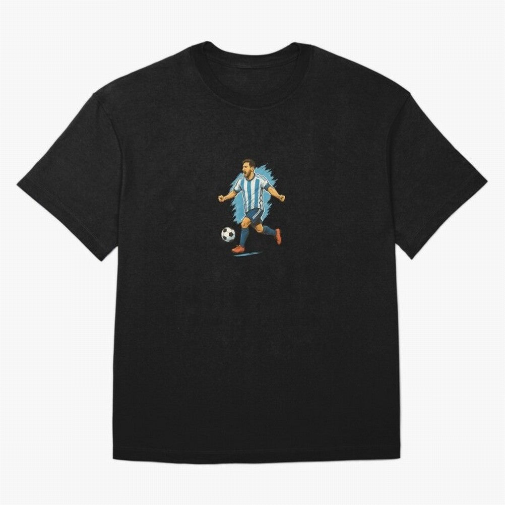 Dynamic Soccer Player Illustration ¨C High-Energy Football Art Classic T-Shirt Honor the Beautiful Game during FIFA World Cup 2026 for Fans of Cristiano Ronaldo and France and Portugal, Bringing Match Day Excitement, Supporter Culture, Golden Goals