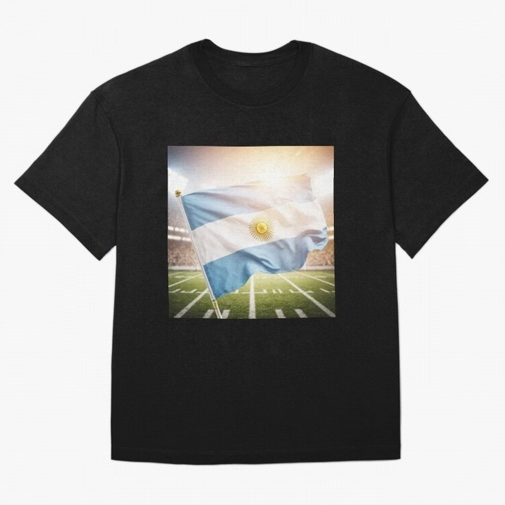 Argentina Flag 3D Football Design ¨C Supporters Argentina Classic T-Shirt Elevate Match Day Hype around FIFA World Cup 2026 Group Stage, Mbappe, England, Stadium Memories, Football Loyalty, International Chants and Championship Tradition; Ideal for