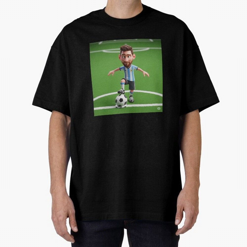 Football Oversized T-Shirt Bring Home Global Football Passion for FIFA World Cup 2026 USA Canada Mexico, Featuring CR7 and Messi, Brazil, Classic Soccer Heritage, Championship Pressure, Fan Loyalty and International Pride; Perfect for Fans,