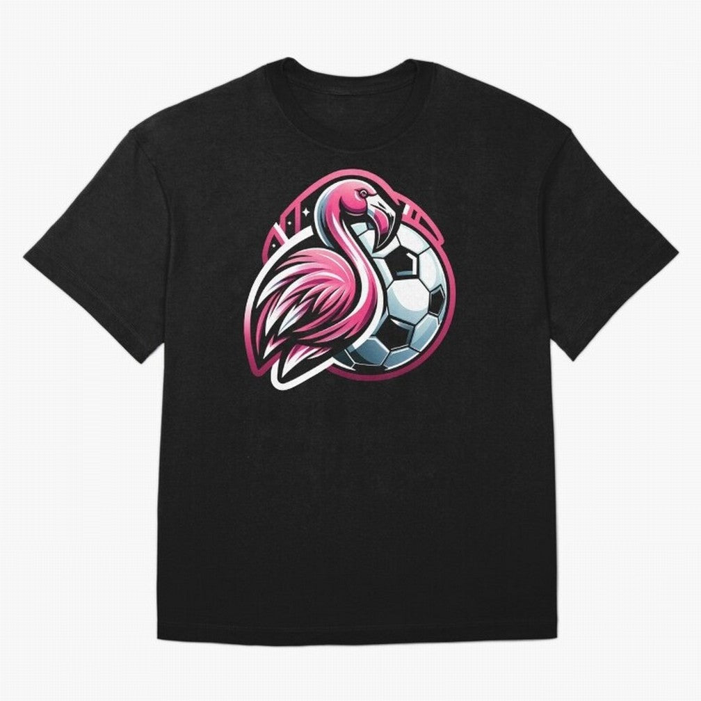 Flamingo & Soccer Fusion Classic T-Shirt Carry National Pride through Match Day Hype around FIFA World Cup 2026 Group Stage, Cristiano Ronaldo, Haaland and CR7, France, Match Day Excitement, Supporter Culture, Golden Goals and Global Football