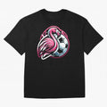 Flamingo & Soccer Fusion Classic T-Shirt Carry National Pride through Match Day Hype around FIFA World Cup 2026 Group Stage, Cristiano Ronaldo, Haaland and CR7, France, Match Day Excitement, Supporter Culture, Golden Goals and Global Football