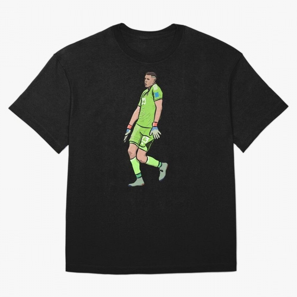 Emi Dibu Martinez Dance Celebration Classic T-Shirt Support Iconic Players in FIFA World Cup 2026 Celebrating Messi and Cristiano Ronaldo, Argentina and Brazil Energy, Football History, Final Match Energy, Crowd Noise and Once in a Lifetime