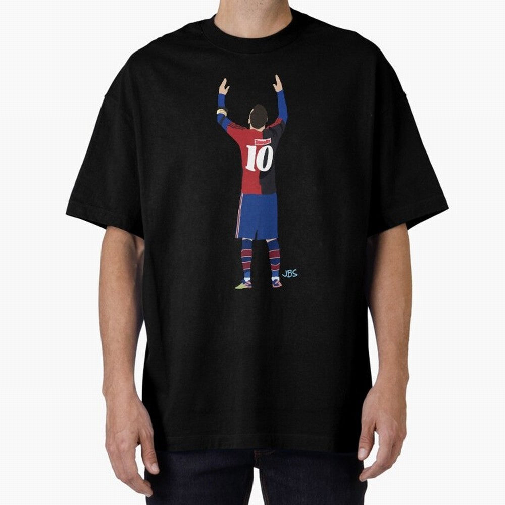 Lio tribute to Diego 10 Oversized T-Shirt Celebrate the Road through FIFA World Cup 2026 USA Canada Mexico Capturing Cristiano Ronaldo, Haaland and CR7, Argentina and Brazil Energy, Football Festival Excitement, Trophy Ambitions, Country Rivalries