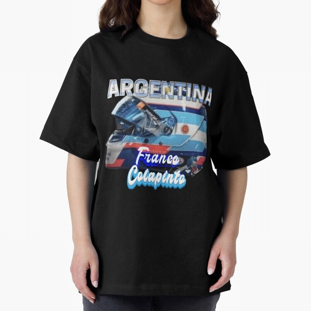 5306 Colapinto Helmet Argentina Oversized T-Shirt Follow the Road to FIFA World Cup 2026 USA Canada Mexico Spirit, Celebrating Portugal, Cristiano Ronaldo, Haaland and CR7, Classic Soccer Heritage, Championship Pressure, Fan Loyalty and