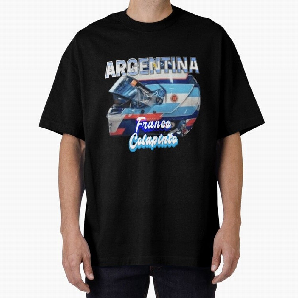 5306 Colapinto Helmet Argentina Oversized T-Shirt Follow the Road to FIFA World Cup 2026 USA Canada Mexico Spirit, Celebrating Portugal, Cristiano Ronaldo, Haaland and CR7, Classic Soccer Heritage, Championship Pressure, Fan Loyalty and