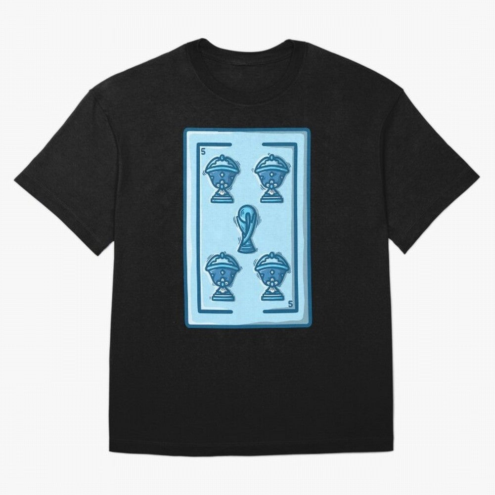5 de copas - Argentina Classic T-Shirt Fuel the FIFA World Cup 2026 Journey through Messi, Neymar and Mbappe Highlights, England, France and Netherlands Pride, Retro Football Energy, Iconic Rivalries, Trophy Chase Drama and Stadium Atmosphere;