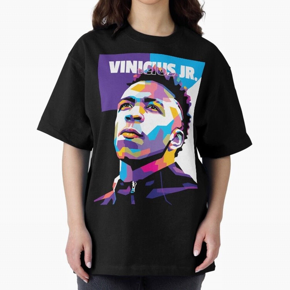 Vinicius Jr. in WPAP Style Essential T-Shirt Represent Football Lovers during FIFA World Cup 2026 Group Stage Featuring Cristiano Ronaldo, Argentina, France and Brazil Energy, Football History, Final Match Energy, Crowd Noise and Once in a Lifetime