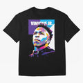 Vinicius Jr. in WPAP Style Essential T-Shirt Represent Football Lovers during FIFA World Cup 2026 Group Stage Featuring Cristiano Ronaldo, Argentina, France and Brazil Energy, Football History, Final Match Energy, Crowd Noise and Once in a Lifetime
