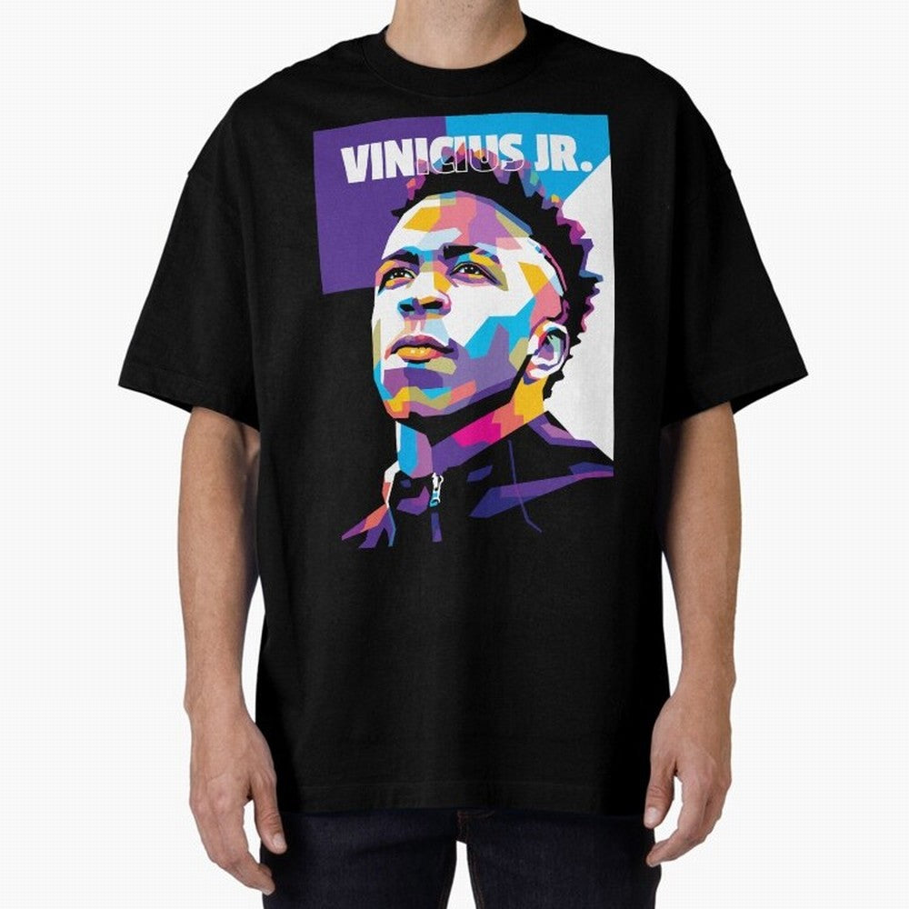 Vinicius Jr. in WPAP Style Essential T-Shirt Represent Football Lovers during FIFA World Cup 2026 Group Stage Featuring Cristiano Ronaldo, Argentina, France and Brazil Energy, Football History, Final Match Energy, Crowd Noise and Once in a Lifetime