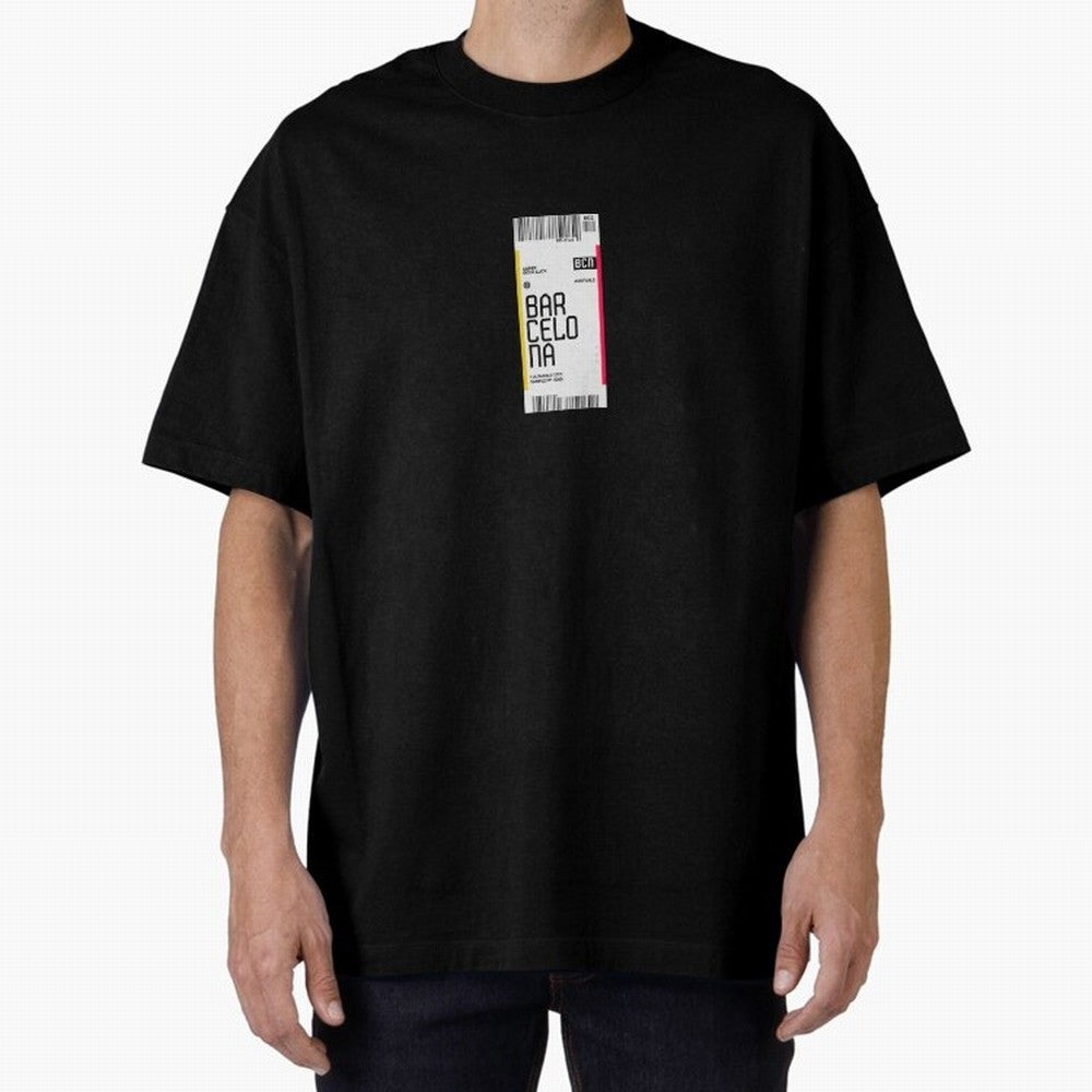 Barcelona Boarding Pass Sparin Travel Ticket Classic T-Shirt Relive FIFA World Cup 2026 USA Canada Mexico Driven by CR7, Germany Energy, Goal Celebration Energy, Supporter Heritage, Football Icons and Worldwide Tournament Joy; Perfect for