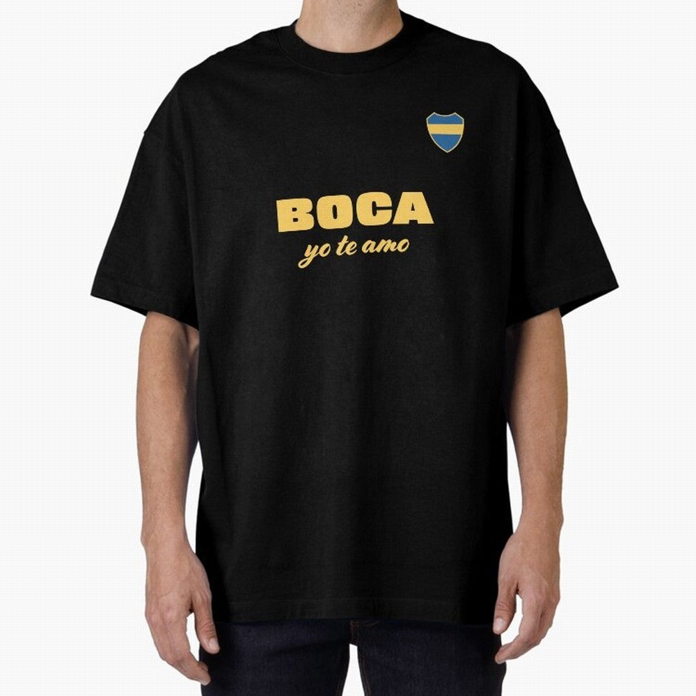 BOCA JUNIORS I LOVE YOU Fitted V-Neck T-Shirt Honor the Beautiful Game during FIFA World Cup 2026 USA Canada Mexico Spirit, Connected to Spain and Netherlands, Messi, CR7 and Mbappe, Global Supporter Spirit, Legendary Goals, National Colors and