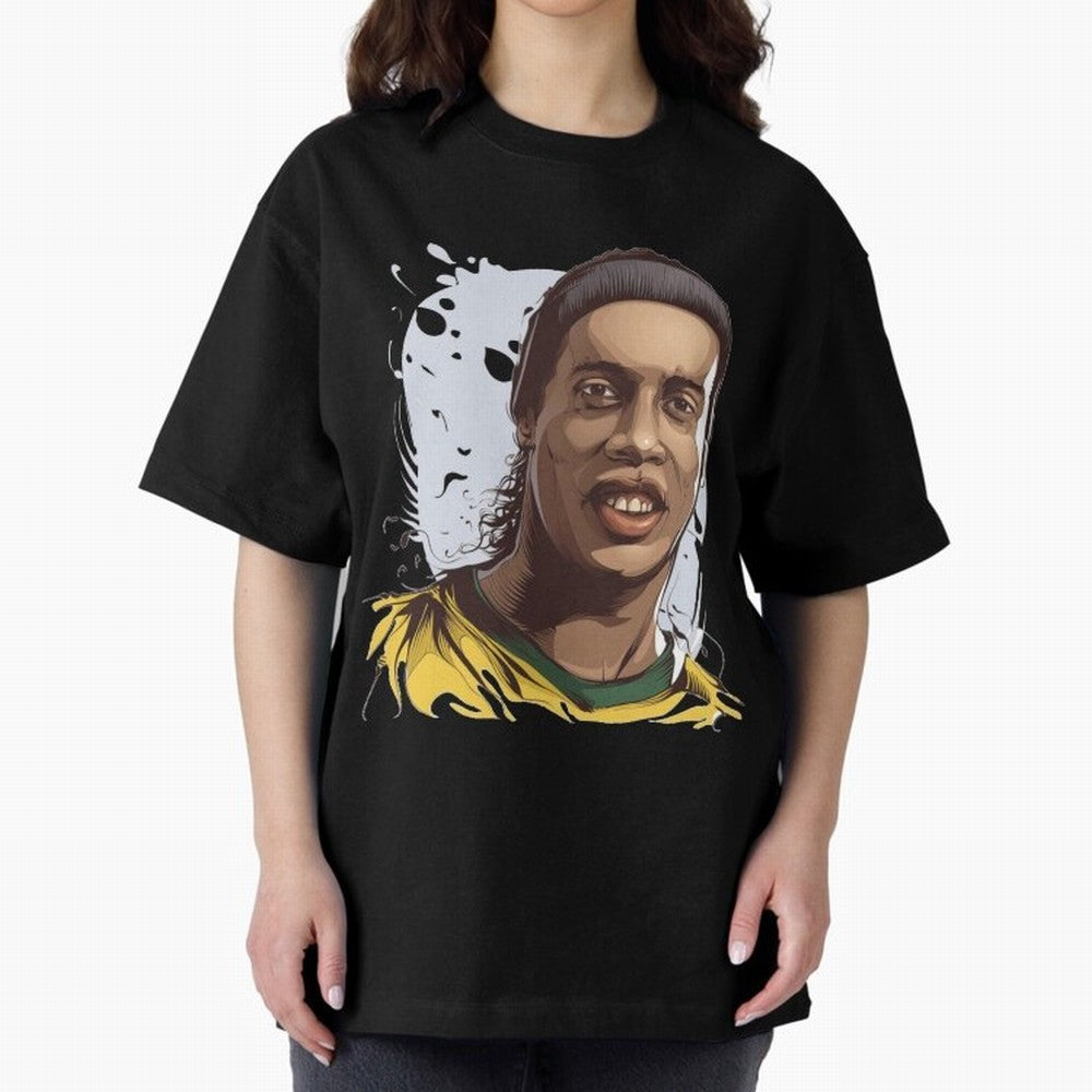 Illustration Ronaldinho Art Classic T-Shirt Turn Every Weekend Toward FIFA World Cup 2026 USA Canada Mexico Inspired by Haaland and Mbappe, Netherlands Energy, Classic Soccer Heritage, Championship Pressure, Fan Loyalty and International Pride;